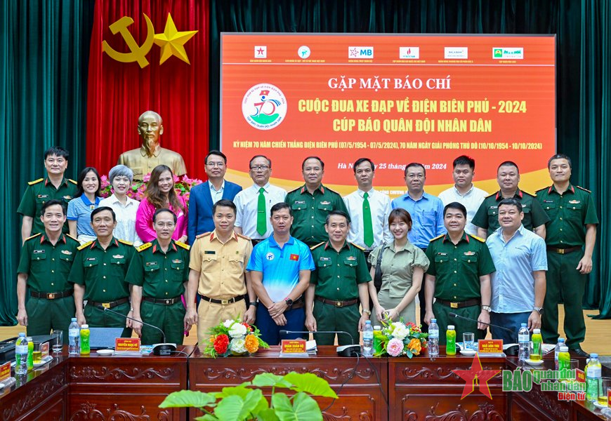 Gặp mặt báo chí công bố Cuộc đua xe đạp “Về Điện Biên Phủ - 2024, Cúp Báo Quân đội nhân dân”