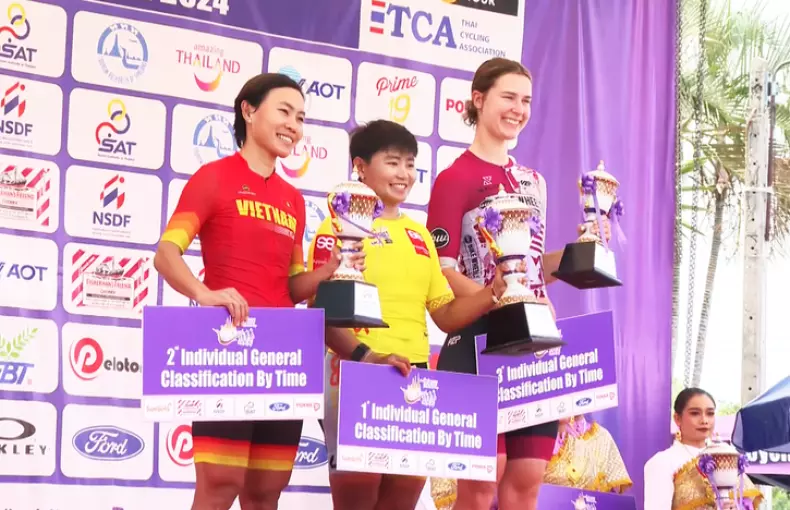 Nguyễn Thị Thật mất áo vàng khó tin tại Tour of Thailand 2024