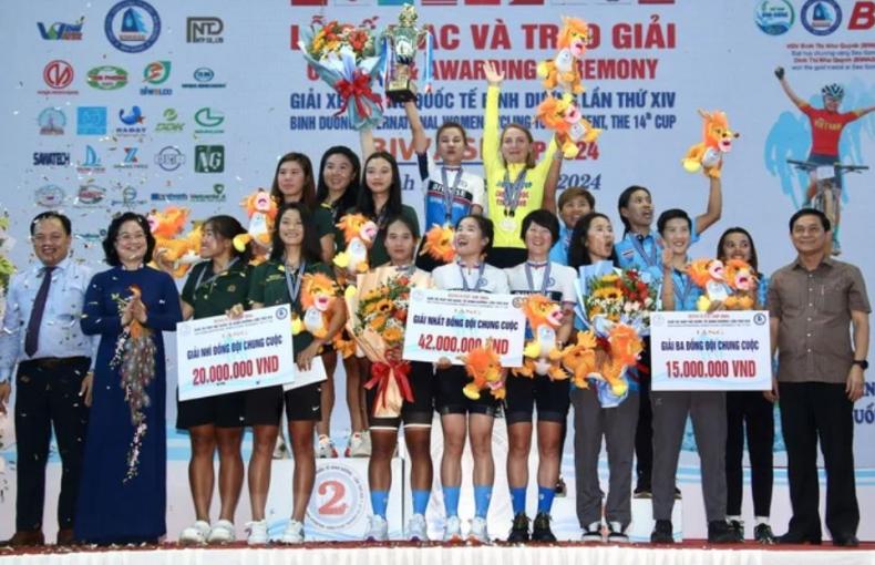 Kết thúc Giải xe đạp nữ Quốc tế Bình Dương lần thứ XIV năm 2024 - Cúp Biwase: Đội chủ nhà bảo vệ thành công danh hiệu áo vàng chung cuộc