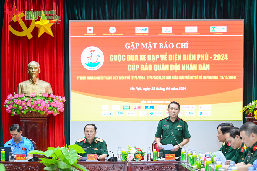 Gặp mặt báo chí công bố Cuộc đua xe đạp “Về Điện Biên Phủ - 2024, Cúp Báo Quân đội nhân dân”