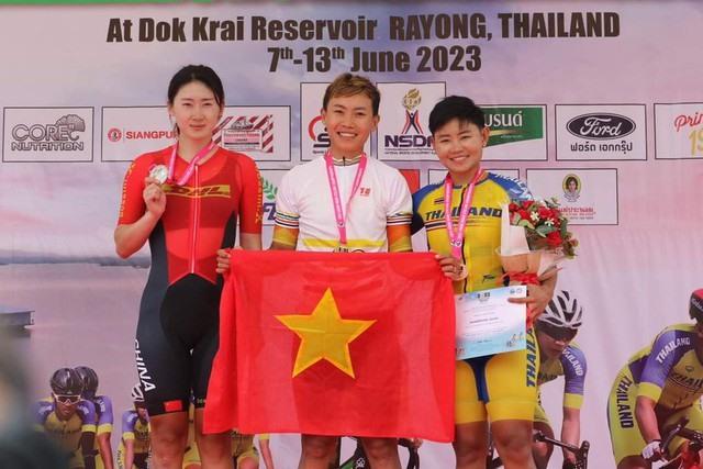 Nguyễn Thị Thật bảo vệ thành công chức vô địch tại giải xe đạp châu Á 2023